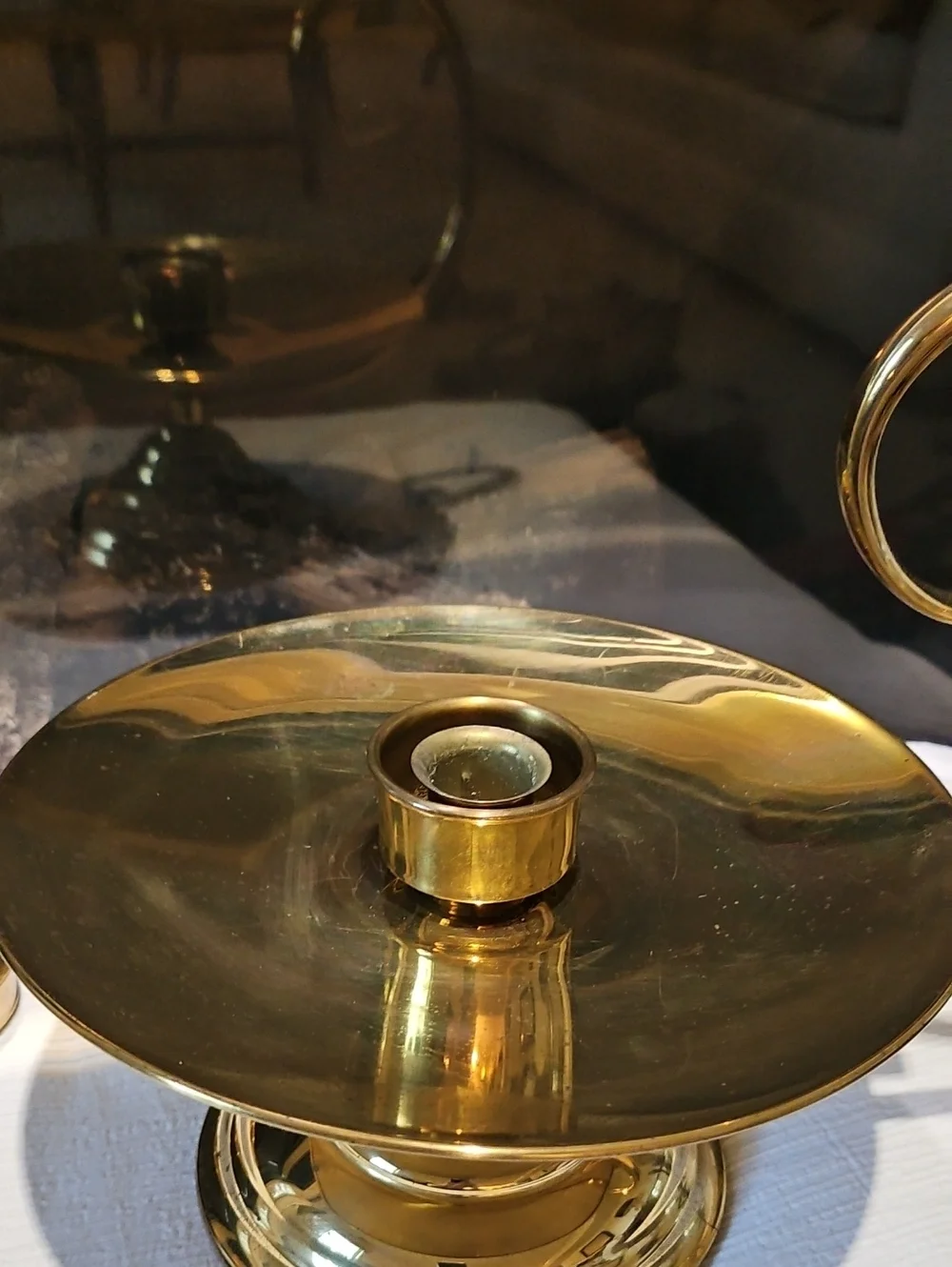 Baldwin Brass Chamberstick Candle Holder 1960's Vintage